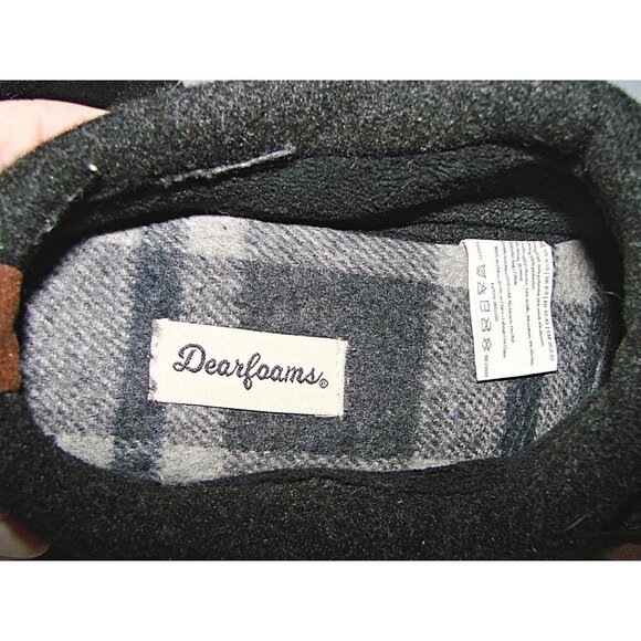 Dearfoams Indoor Outdoor Slippers Mens Memory Foam Charcoal Gray Size US 9-10 - Picture 8 of 12
